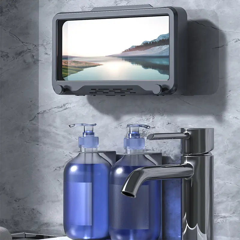 Waterproof Shower Phone Holder with Anti-Fog Touch Screen