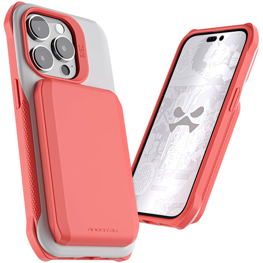 Ghostek EXEC Wallet iPhone 14 Case for Women with MagSafe Magnetic Credit Card Holder Supports Mag Safe Accessories Chargers and Car Mounts Phone Cover Designed for 2022 Apple iPhone 14 (6.1") (Pink)