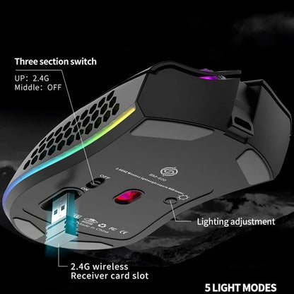 BM600 Rechargeable Wireless RGB Gaming Mouse for PC