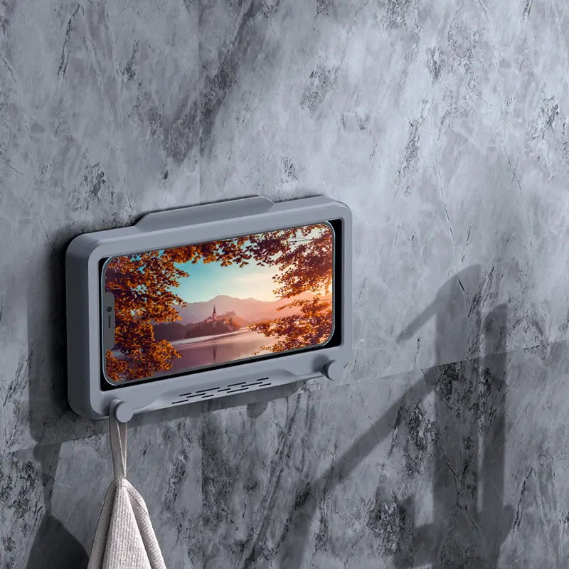 Waterproof Shower Phone Holder with Anti-Fog Touch Screen